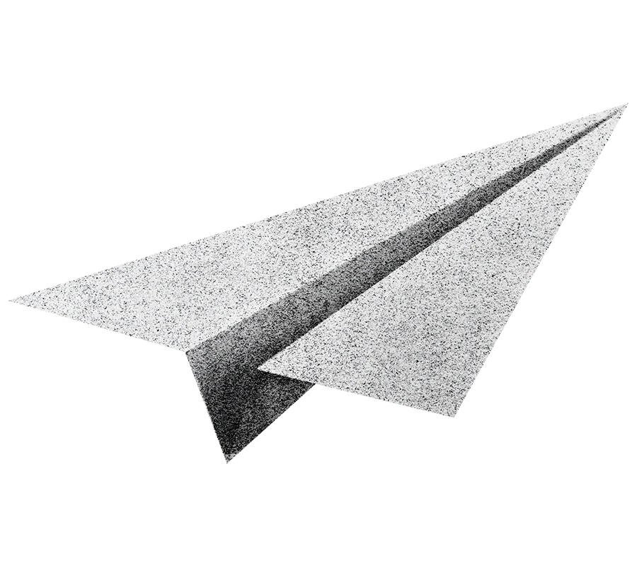 Gevouwen papieren vliegtuig